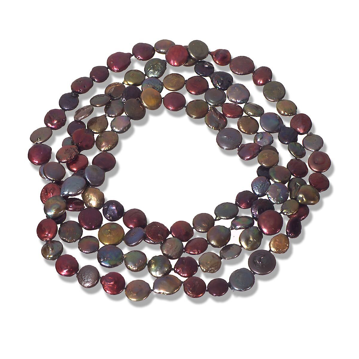 Gem Stone King 11-12mm Multicolor Cultured Freshwater Pearl Necklace 64 Inch