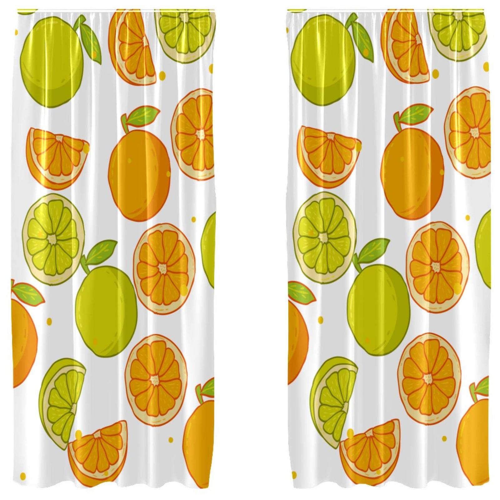 Rideaux fruits pour illuminer une pièce sombre lot de 2 vert vif