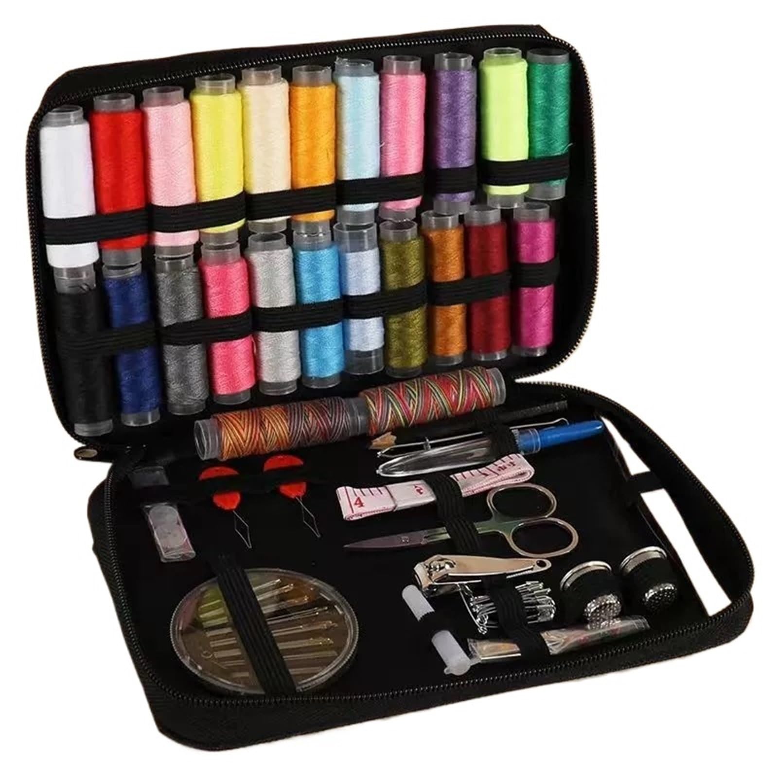 Travel Sewing Kit 1 Set A Compact Travel Sewing Kit that Includes Needles, Threads, Scissors, and Other Emergency Repair Items, Featuring A Mix of Basic(62pcs)