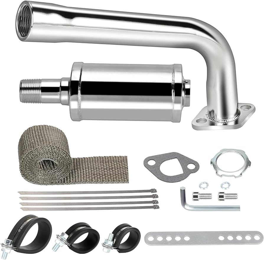 Amazon.com: FVRITO Thickened Exhaust Header Pipe Muffler