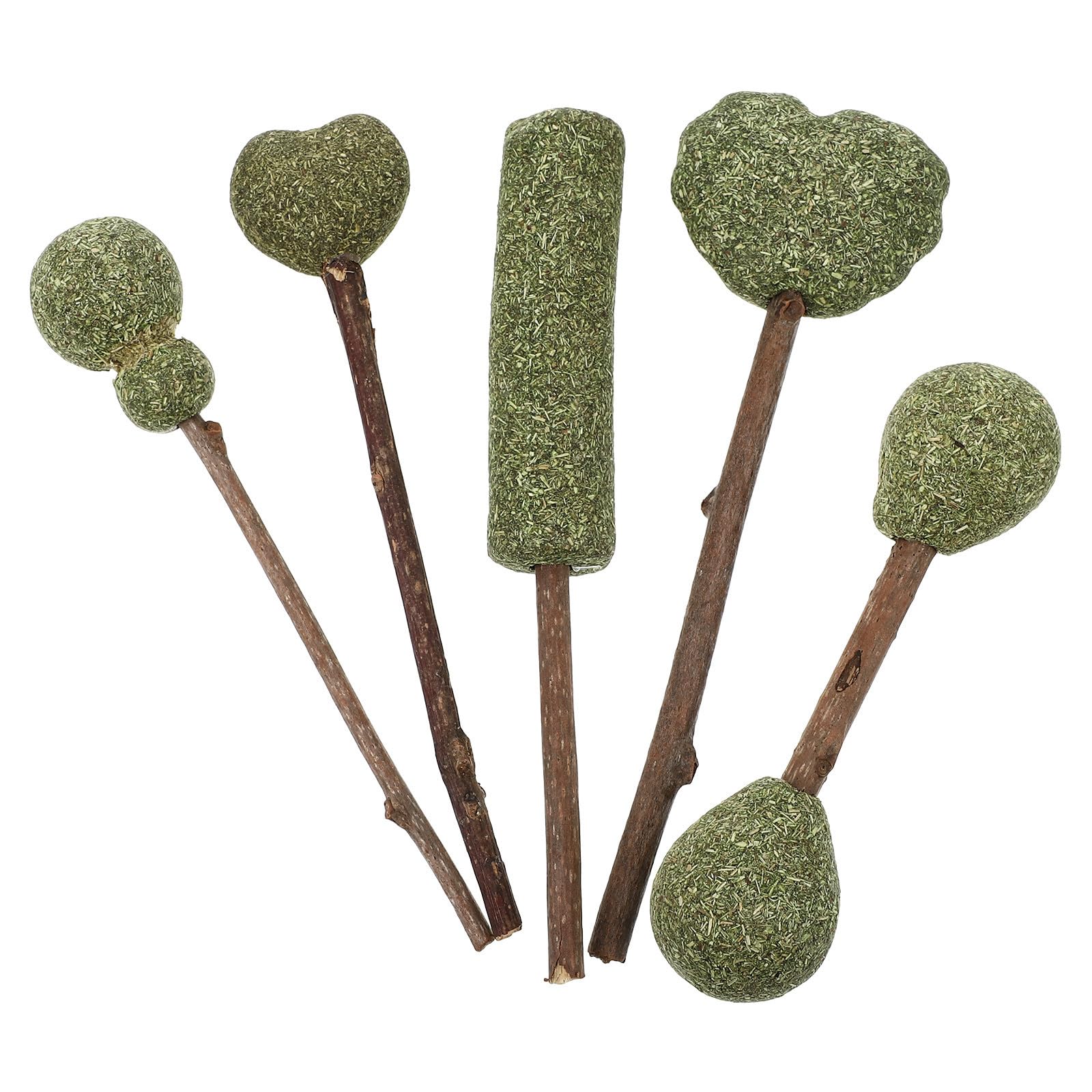 Yardenfun 5pcs Natural Catnip Candy Sticks Cat Treats for Cats, Chew Snack