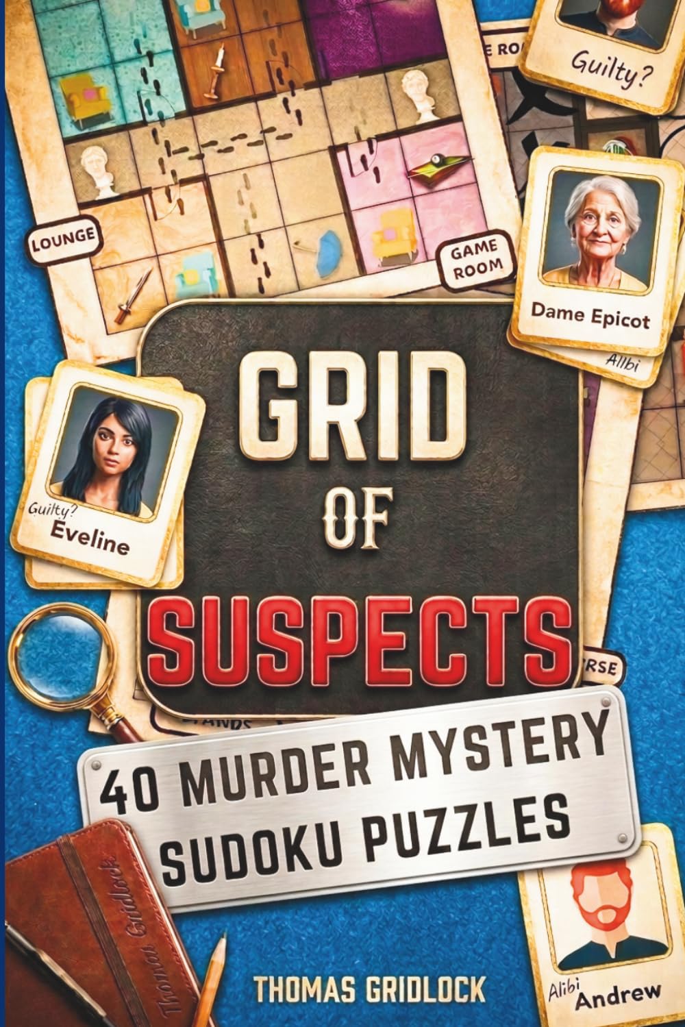 Grid of Suspects: 40 Engaging Murder Mystery Sudoku Puzzles - Logic Brain Teasers to Break Your Digital Addiction - Easy to Hard