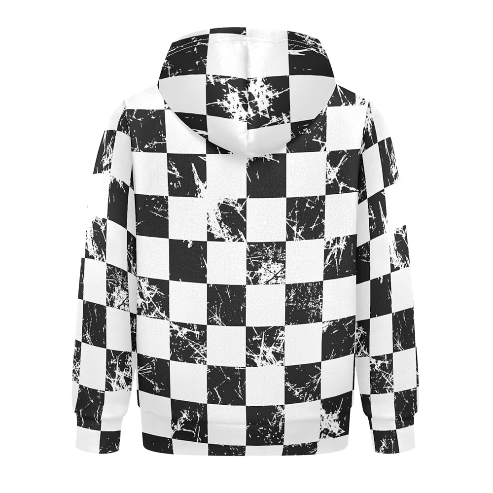 Amazon.com: Old Vintage Checkered Boys Fashion Hoodies
