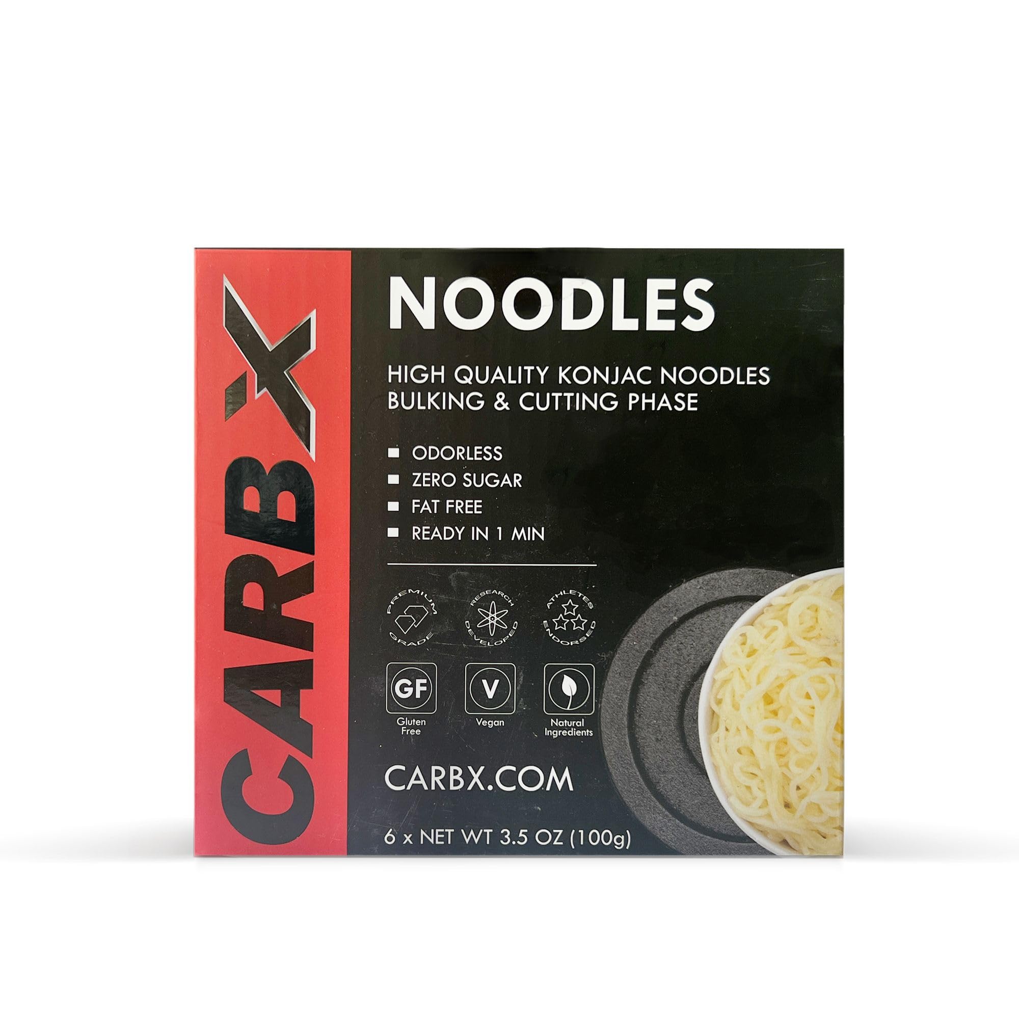 Noodles Shirataki Pasta Konjac 600 g 6 Raciones Bajo en Calorías Sin Azúcar Keto Low Carb