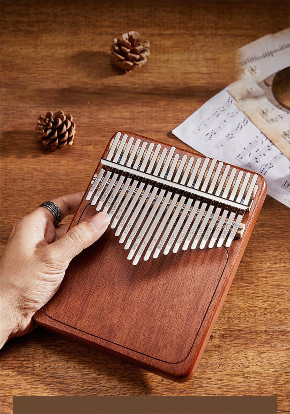 Dorosła Kalimba Kalimba Thumb Piano 21 Nutowy Łatwy Do Nauki Instrument Z Mahoniu Model Podstawowy