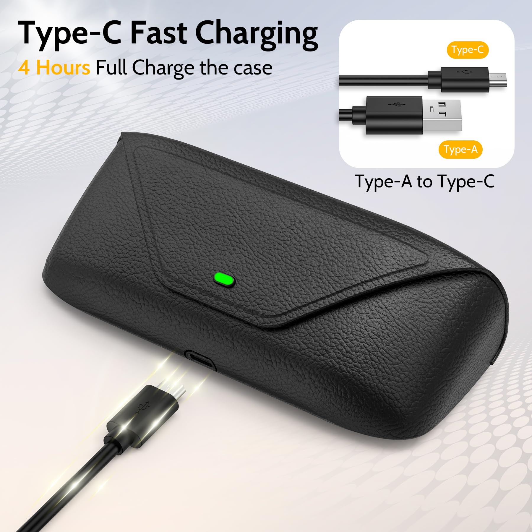Magnetisches Ladebrillenetui, kompatibel mit Ray-Ban Meta Smart Glasses (Gen 1/2), 3000 mAh tragbares Powerbank-Ladegerät für RayBan Meta Glasses Wayfarer, Skyler, Headliner & Oakley Meta HSTN