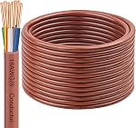 Thermostat Wire 18/8 Gauge 8 Conductor - 30ft, Multi-Conductor Bare Copper Cable, Durable PVC Jacket, Low-Resistance Wiring for HVAC Systems, Thermostats, and Low Voltage Applications