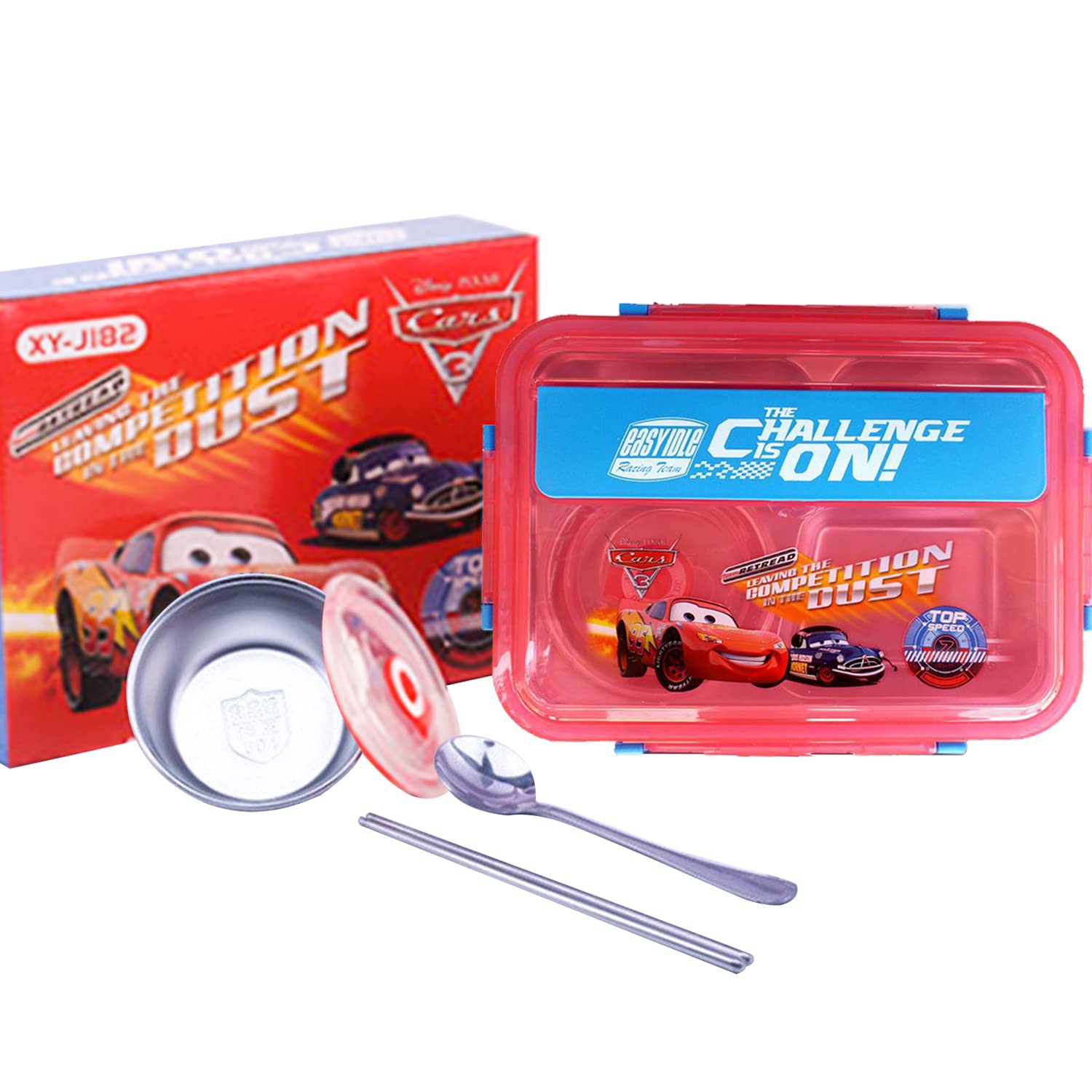 JorunbBento Boxes, Cartoon Lunch Box for Student, Thermal Insulation Bento Lunch Box Tableware Set, High-Grade Stainless Steel Liner, Lunch Containers for Kids Lunch Box Food Containers (Autobots)