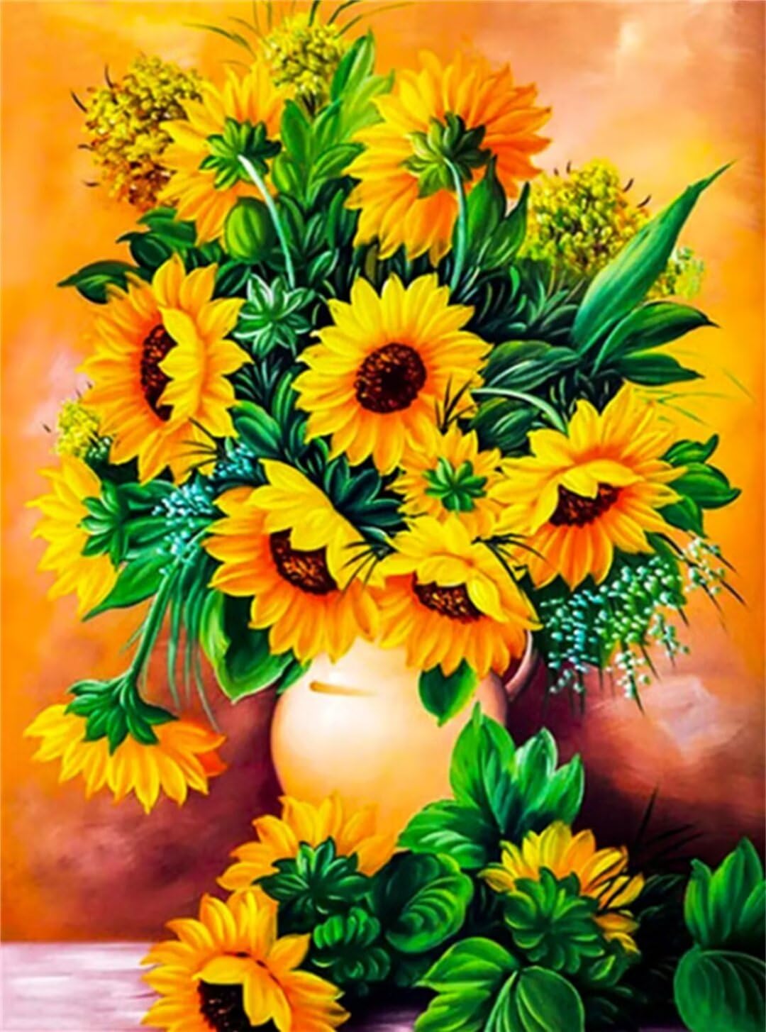 Kit Diamond Painting Girasole 20x40cm - Pittura Diamante 5D Completa Per Adulti, Decorazione Casa