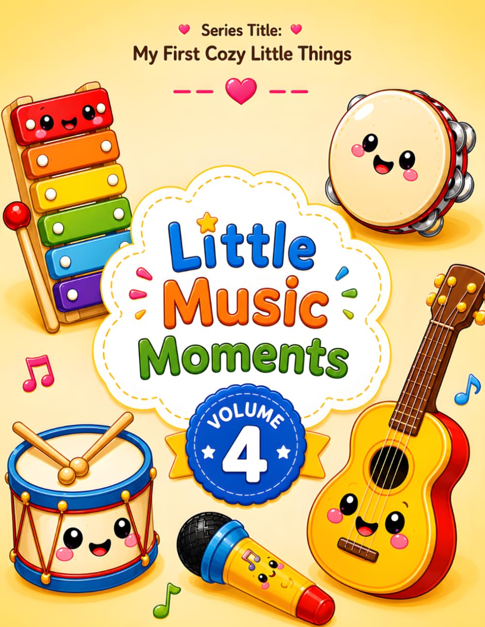 Little Music Moments: A Bold and Easy Coloring Book of Cute Instruments, Music Makers, and Sound-Time Fun for Kids Ages 3–4 (My First Cozy Little Things)