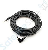 Vista 4 de SatelliteSale Auxiliary 3.5mm Right Angle Audio Jack Male to Male Digital Stereo Aux Cable Universal Wire Black Nylon Cord 3 feet