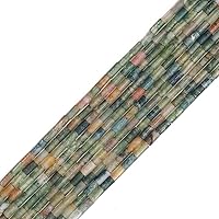 Vista 29 de Cuentas de tubo de turquesa africana natural Cilindro 2x4mm 38cm/hebra Cuentas de piedra para hacer joyas