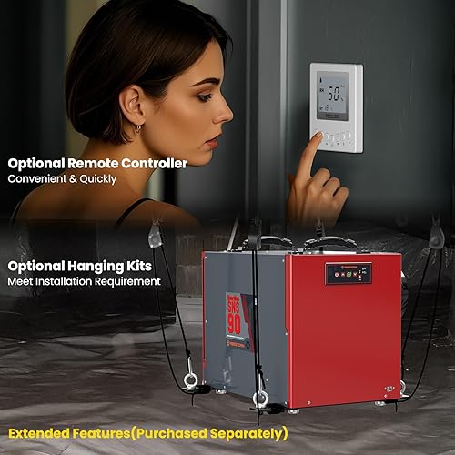 Miniatura 6 de Abestorm Deshumidificador comercial de 198 pintas con bomba y manguera de drenaje para espacio de rastreo, sótano, gran espacio de hasta 2,600 pies