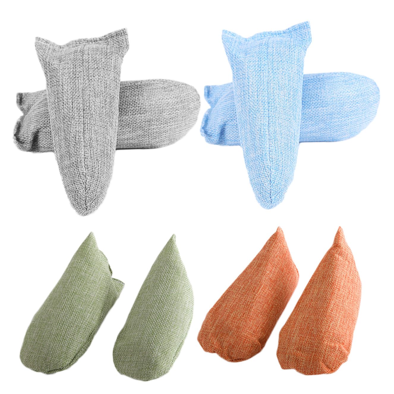 Sacchetti Deodoranti in Bambù per Scarpe 8 Pezzi, Assorbi Umidità | Armadio e Cassetto, per Auto e Lettiera Animale, Carbone di Bambù, Asciugatura e Deodorazione