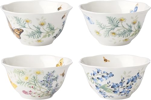 897796 Butterfly Meadow Herbs Rice Bowls, Set Of 4
