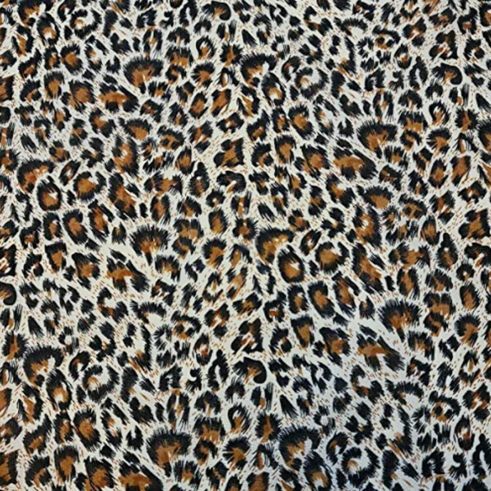 Animal Polycotton Fabric Material 45'' Wide Per Metre Fabric Sewing Crafts DIY (Cheetah Half Metre)