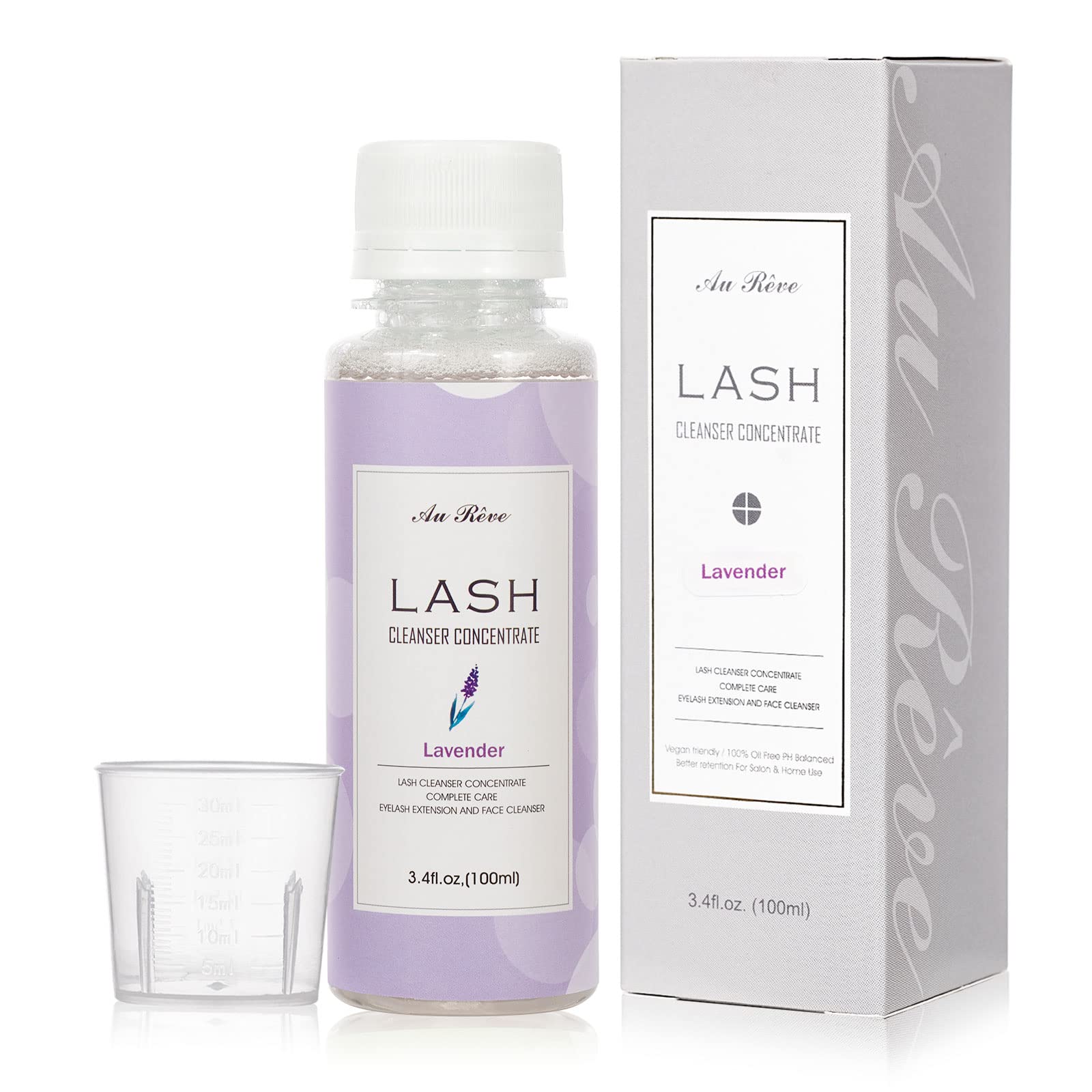 Eyelash Cleanser Concentrate 100ml Eyelash Extension Cleanser Inside the Eyelash Extension Kit Oil-Free Eyelash Extension Shampoo Perfect for