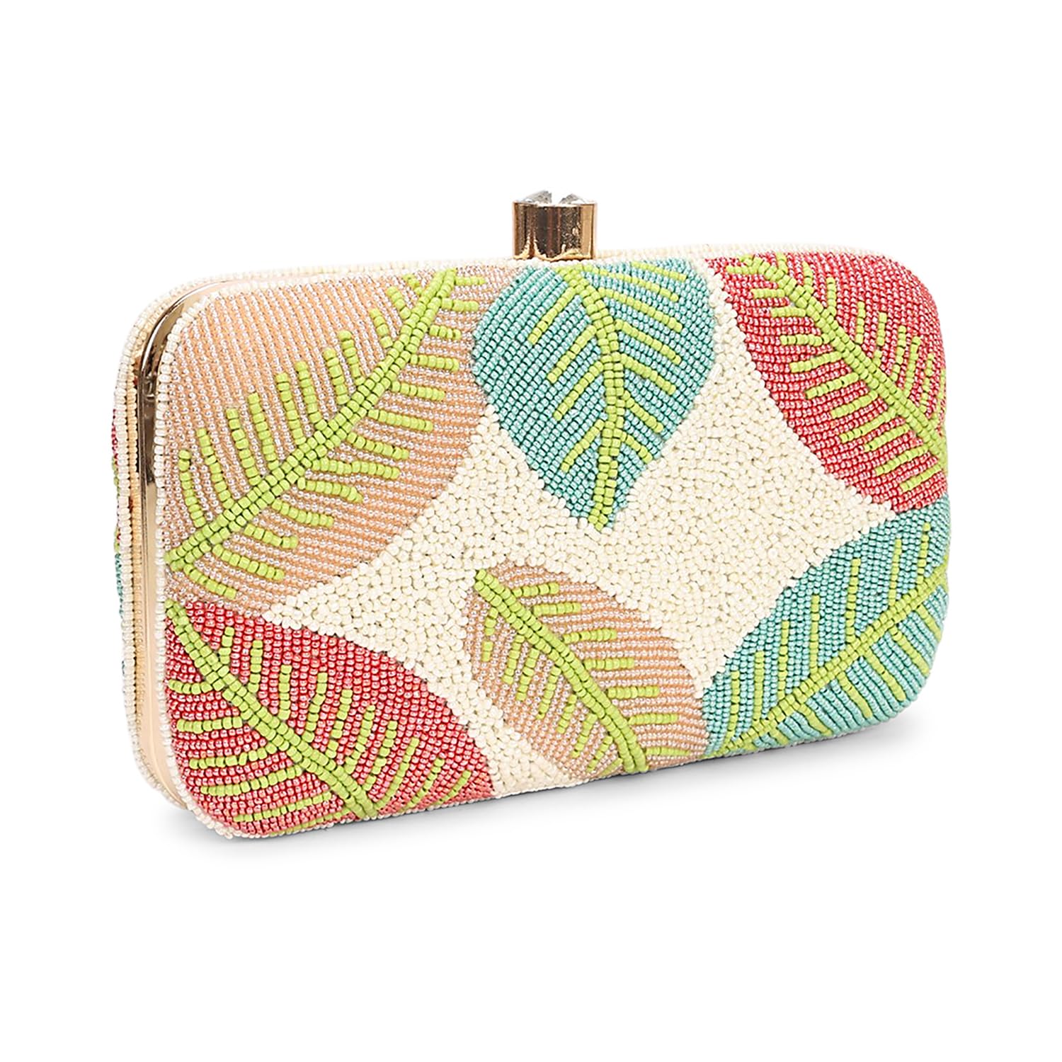 LONGING TO BUY Hand Crafted Designer Box Clutch - Zari Embroidery For Women