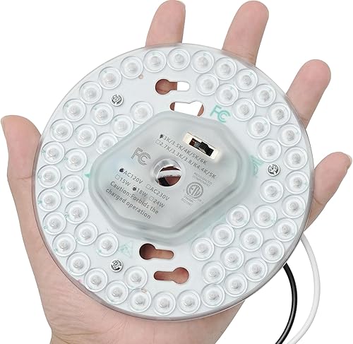 Miniatura 8 de Kit de actualización de luz LED de ventilador de techo de 5.12 pulgadas, 18 W, 2100 lm, placa PCB de repuesto 5CCT 3000K 3500K 4000K 5000K 6000K