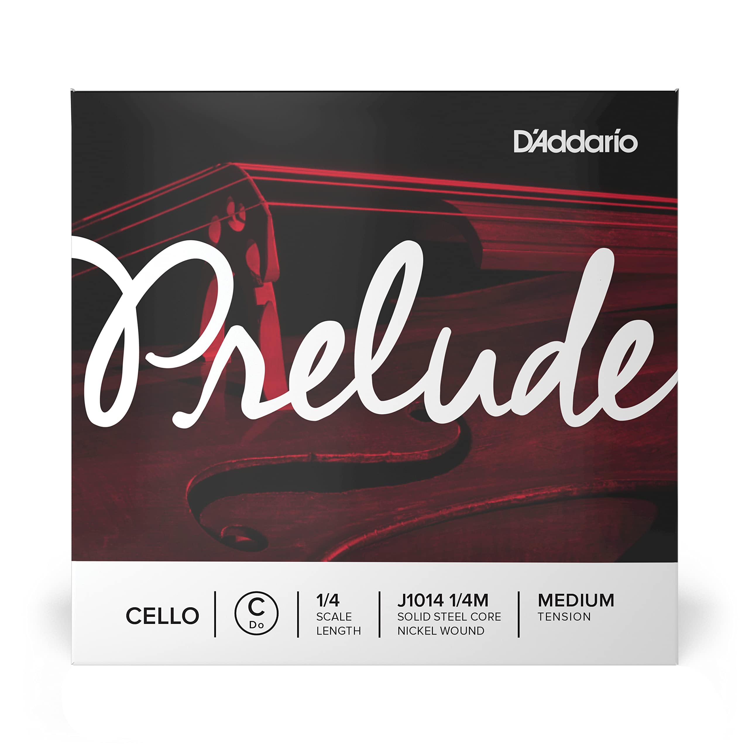 D'Addario Prelude Cello C String 1/4 Scale, Medium Tension