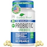 Earth's Pearl Probiotics for Women & Men & Kids - Pearl-Shaped Probiotic & Prebiotics with BIO-Tract®, 4 Billion CFU, Gut Health Support (60-Day Supply)