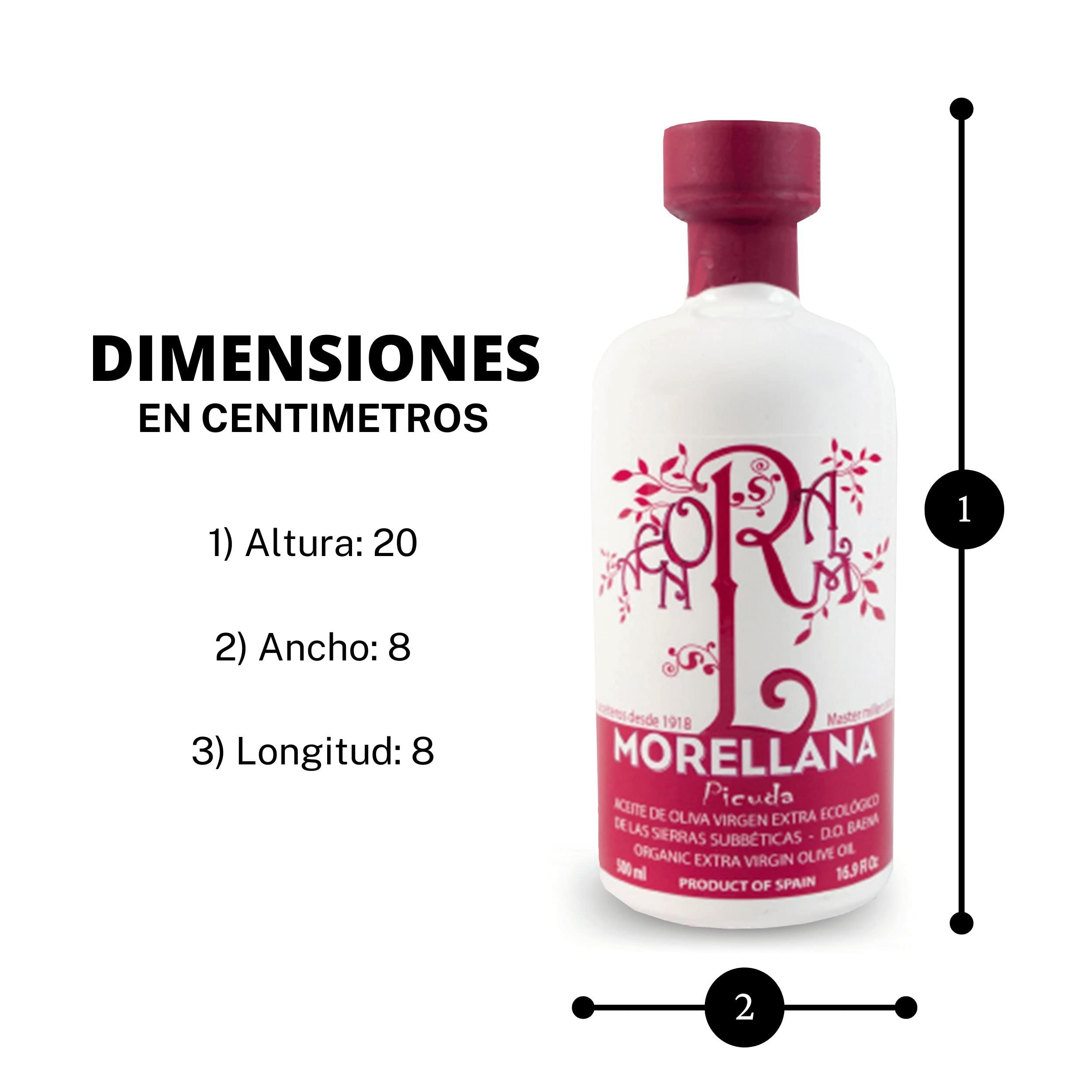 MORELLANA Aceite de Oliva Virgen Extra Ecológico AOVE Variedades Botella Cristal 3 X 500 ML Pack 3