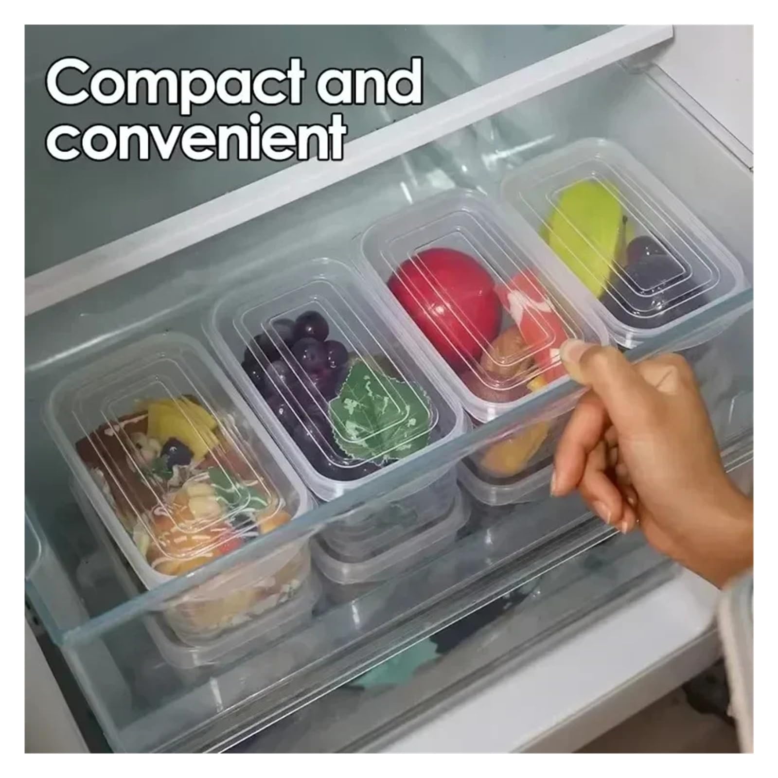 Contenitore for frutta e verdura for la conservazione degli alimenti | Confezione opzionale da 1 o 10 pezzi for la conservazione degli alimenti domestici(700ml (10 pcs))