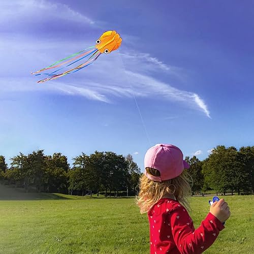 Miniatura 8 de Mint's Colorful Life 3 Pack Octopus Kite, Large 3D Software Kites for Kids and Adults with Long Tail, Huge Easy Flyer Kites for Beach Trip Family