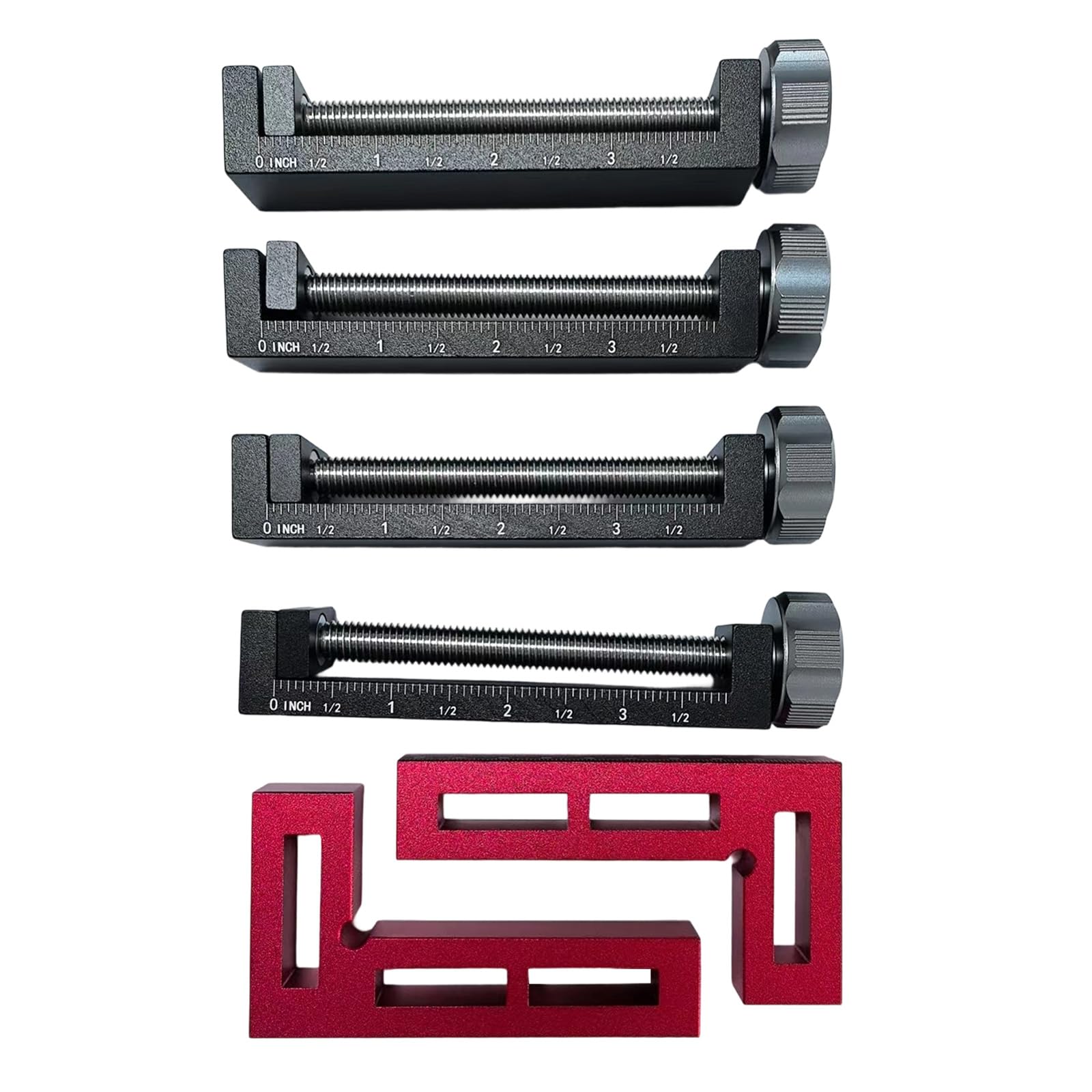 Hsioluted Set Of 6 Pieces Duty Aluminum Adjustable Clamp Portable Design Wide Compatibility Home Crafting Workshop Use Photography Equipment Clamp Aluminum
