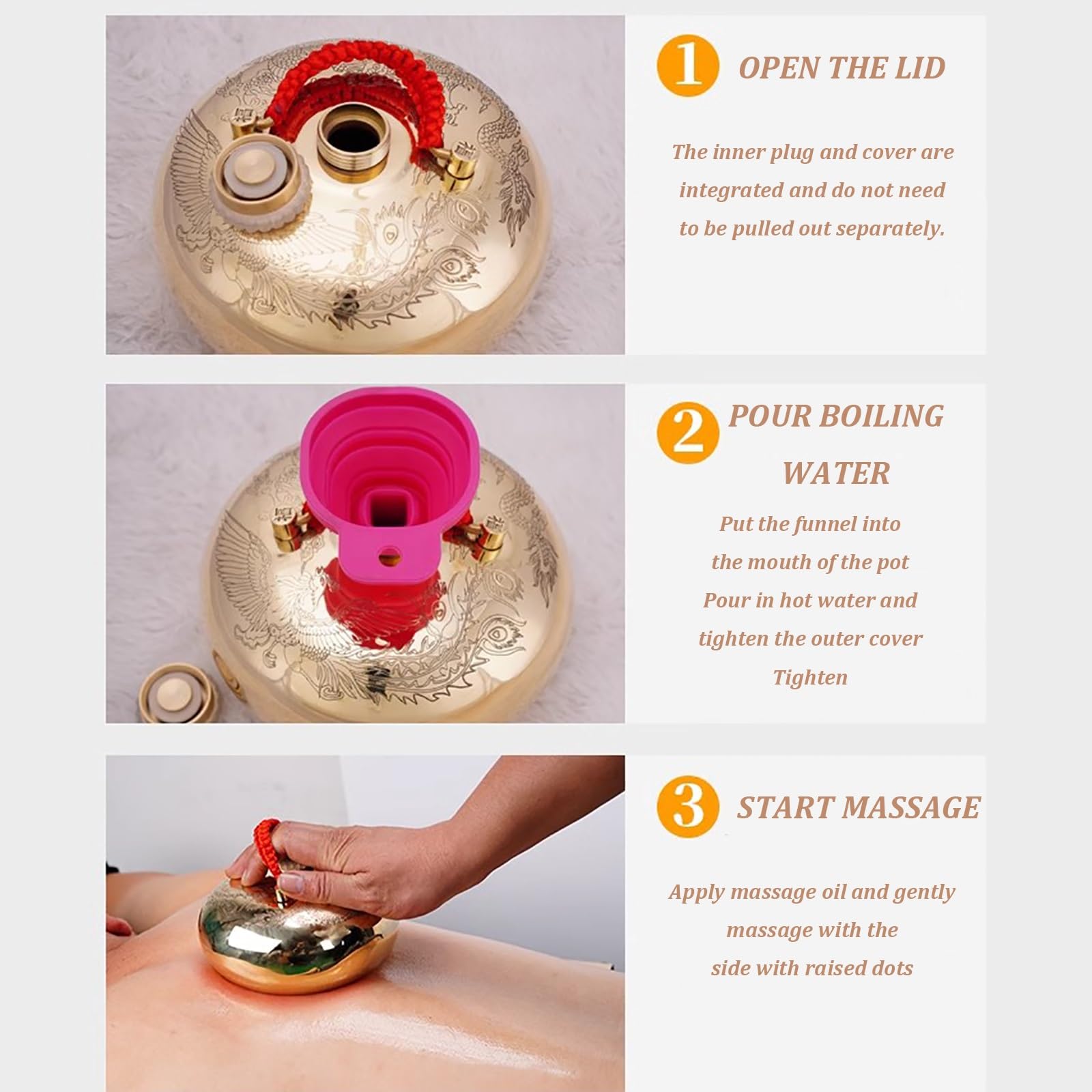 Bolsa Agua Termina,Bolsas Agua Caliente,Calentadores de Manos Retro llenos de Agua engrosados, Calentadores de Manos Reutilizables con infusión de Agua, Masaje Muscular.