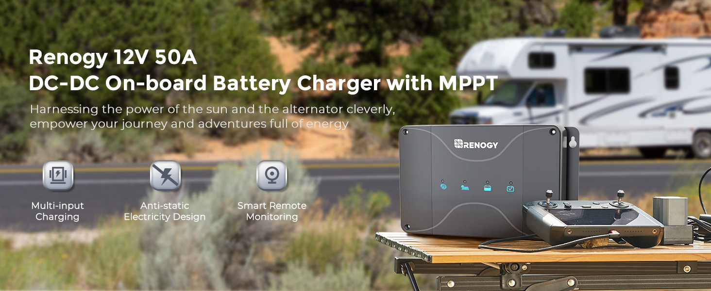 Amazon.com: Renogy 12V 50A DC to DC Battery Charger with MPPT, On