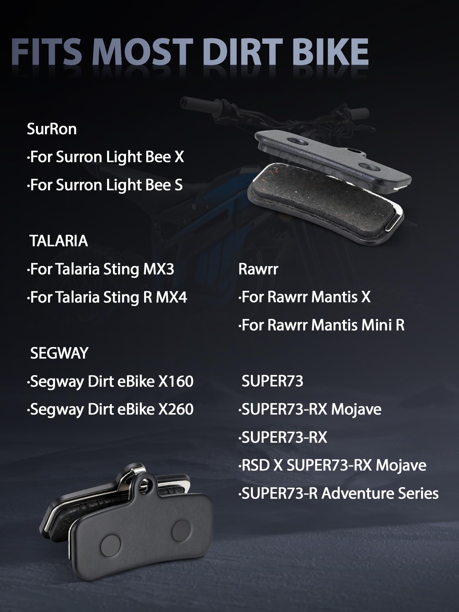 Amazon.co.jp: BAOUFF 4ピストンブレーキパッド Super 73用 電動バイク