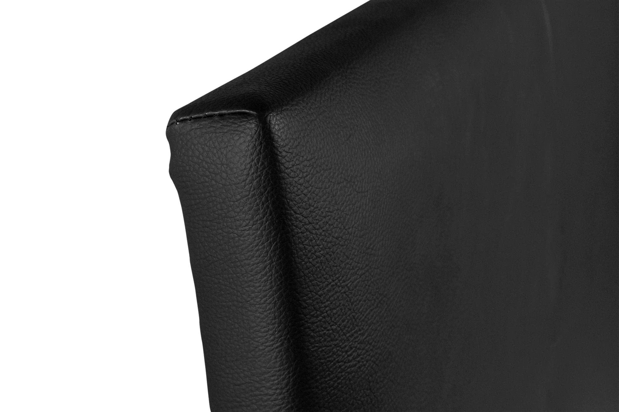 Cabecero tapizado en Polipiel Modelo Malaga 3. Cabezal para Cama de Matrimonio o Juvenil. Cabeceros de 50 de Altura. (Negro, para Cama de 180 (Medidas 190x50x5))