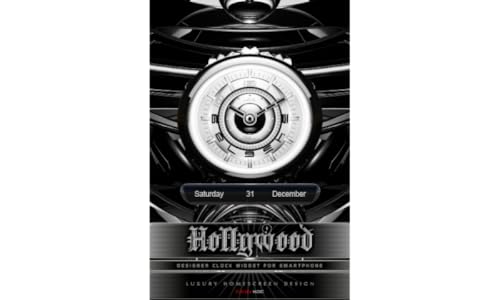 Hollywood Beautiful Clock Widget Theme for Android