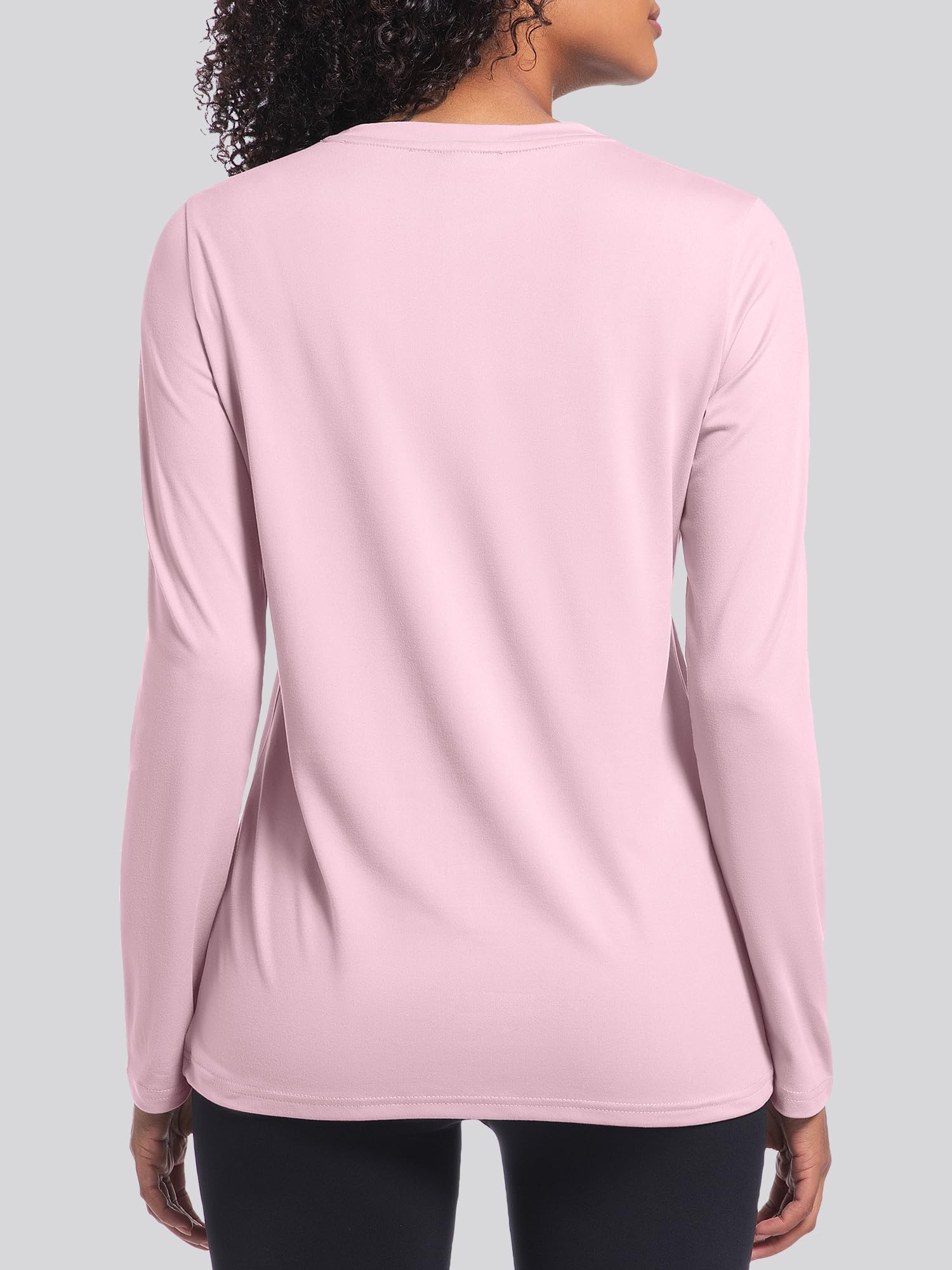 3er Pack oder 5er Pack Damen Baumwolle Langarm T-Shirts Rundhalsshirt Classic-Fit Hemd Weiche Atmungsaktive Casual Tee Mode Basic Tops