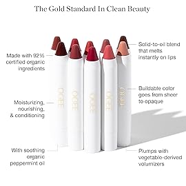 Ogee Tinted Sculpted Lip Oil - Lip Stain Made with 100% Organic Coconut Oil, Jojoba Oil, and Vitamin E - Best as Lip Balm, Lip Color or Lip Treatment - NOLANA