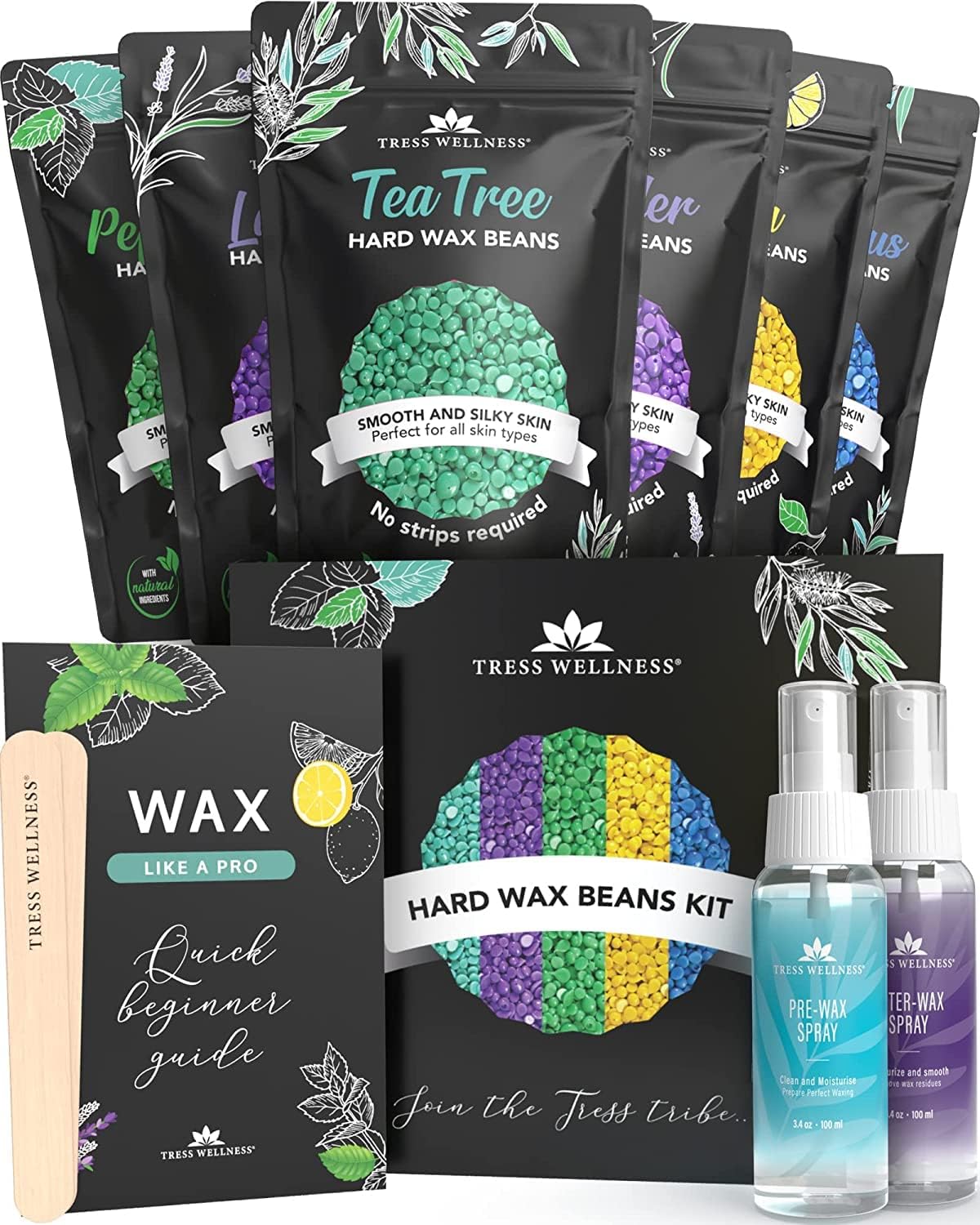 Tress Wellness Wax Beads Hair Removal Hard Wax Kit Hard Wax Beads