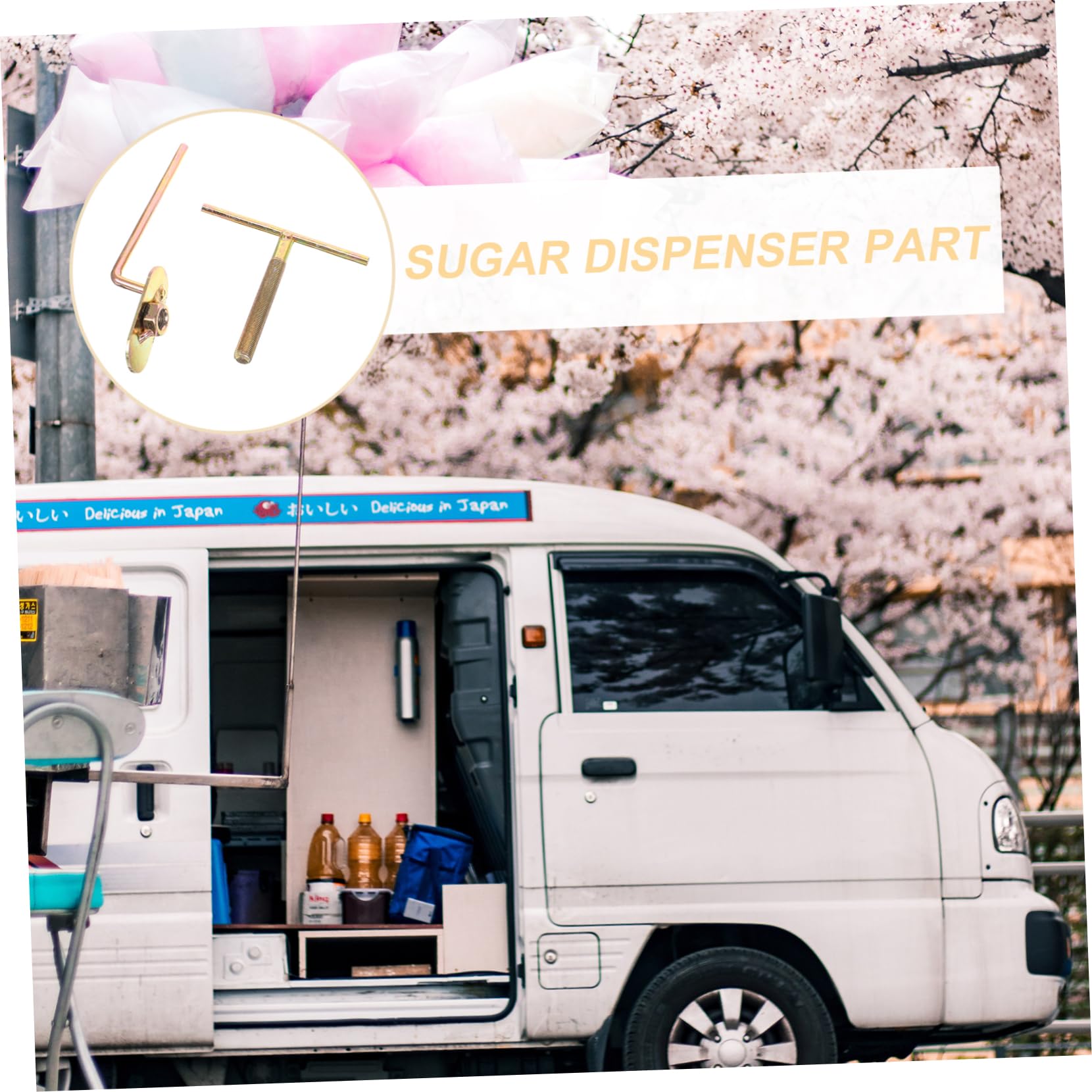 OHPHCALL Cotton Candy Machine Accessory Sugar Dispenser Disassembly Tool with Cover Lifter and Detachable Filter Net Cleaning and Reduces Waste Compatible with Various Models