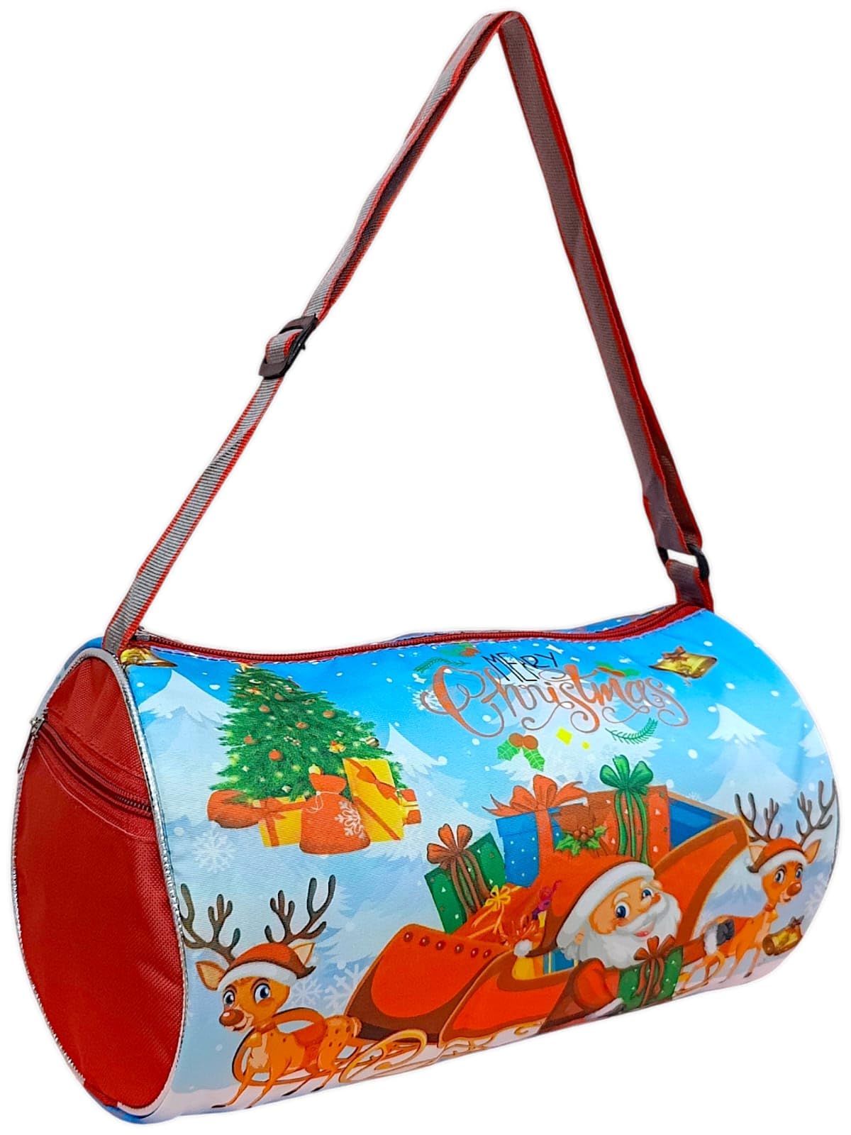 Christmas Theme Duffle Bag, Duffle Bag for Kids, Sports Bag for Boys & Girls, Birthday Return Gifts Santa Claus Xmas Gifts, Carry Bag, Picnic Bag, Duffle Bag for Girls (1pcs)-image-40