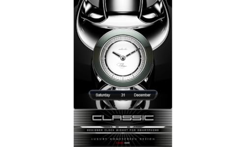 Classic Beautiful Clock Widget Theme for Android