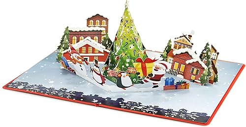 Miniatura 5 de CUTPOPUP - Tarjeta de felicitación de Navidad emergente, 3D de Navidad, Año Nuevo, Navidad (noche de Navidad)