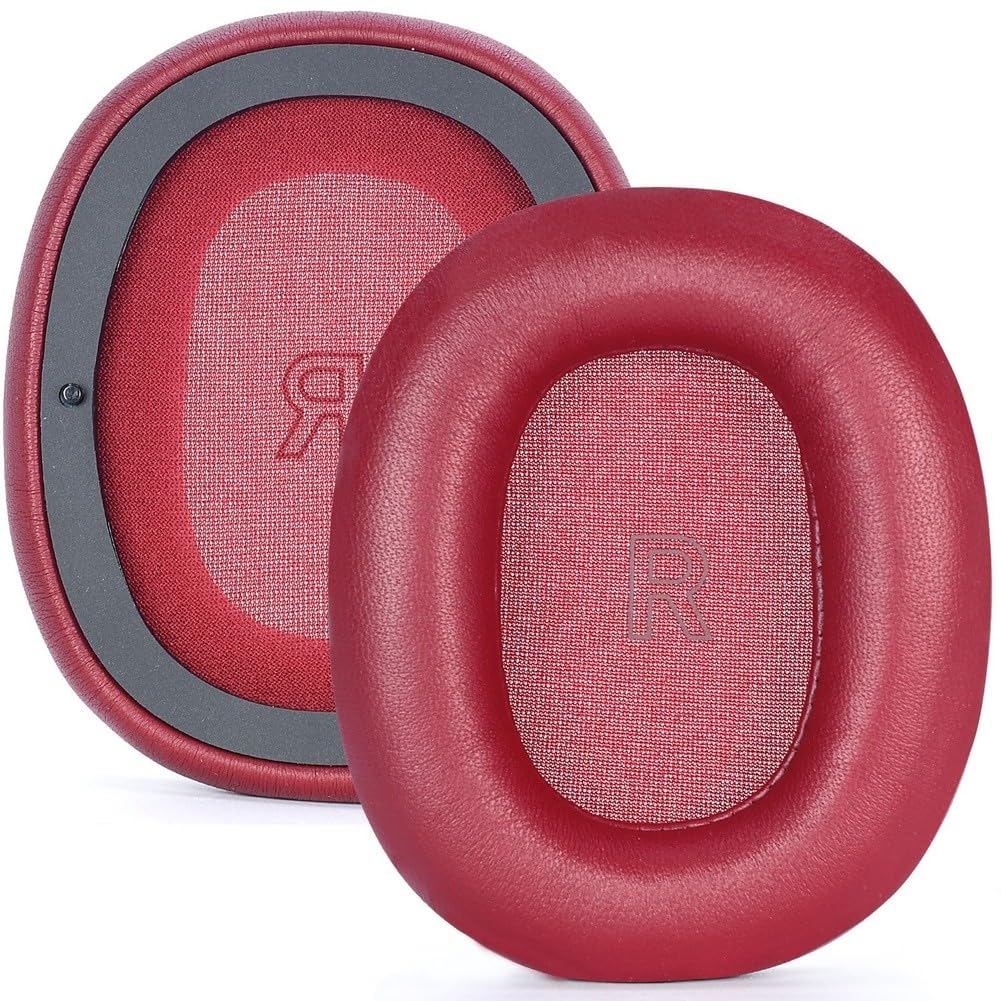 ZYWUOY Almohadillas de cuero Red Protein para H95, cojines magnéticos de espuma viscoelástica, repuesto transpirable con aislamiento de ruido