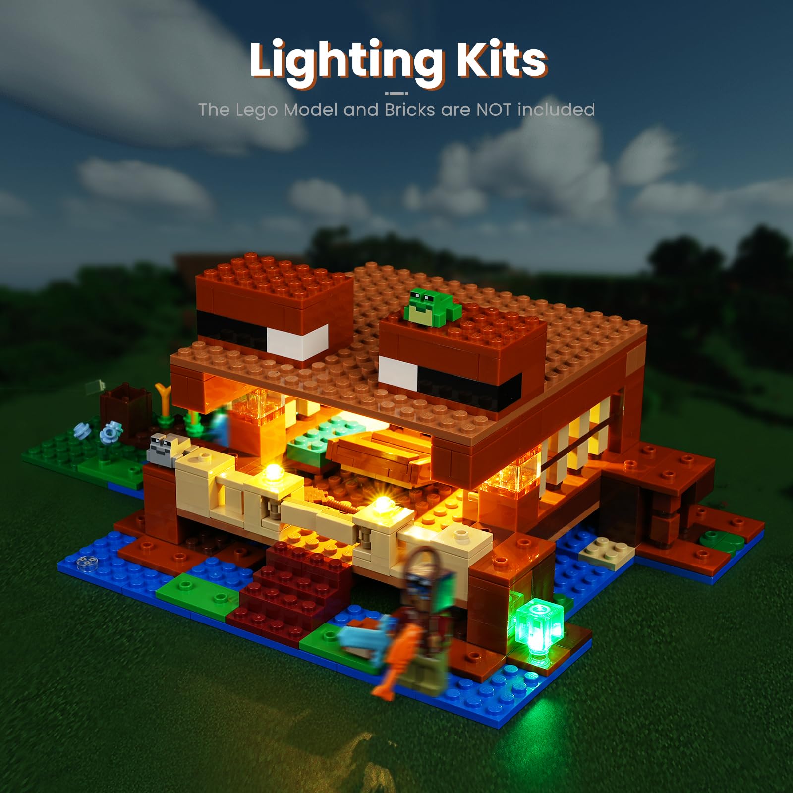 DALDED Light Kit for Lego The Frog House 21256, Innovative Led Lighting Kit Light Design and Configuration Compatible with Lego 21256 Building Blocks Model - NOT Included The Model Set