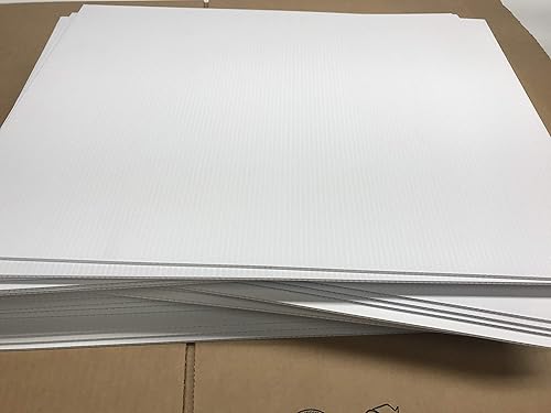 Letreros para patio, 100 letreros de plástico corrugado de 12 x 18 pulgadas x 0.157 in, paquete de 100 unidades, ideal para cualquier evento, panel