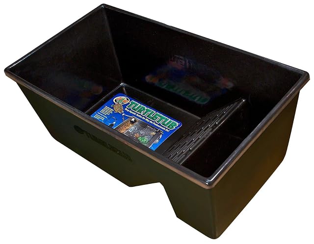 Zoo Med Turtle Tub Tanque de Tortugas, Estanque con Áreas de Agua y Tierra para la Puesta de Huevos, Ligero