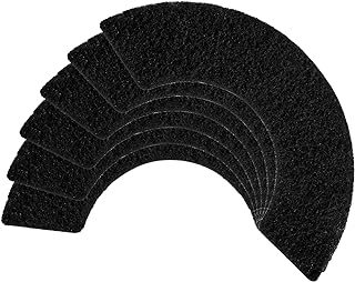 6pcs Carbon Filters for Litter Robot 4, Activated Charcoal Filters Replacement Carbon Filters for Litter Box Cat Litter Box Filters Replacement Suitable for Litter Robot 4 (Black)