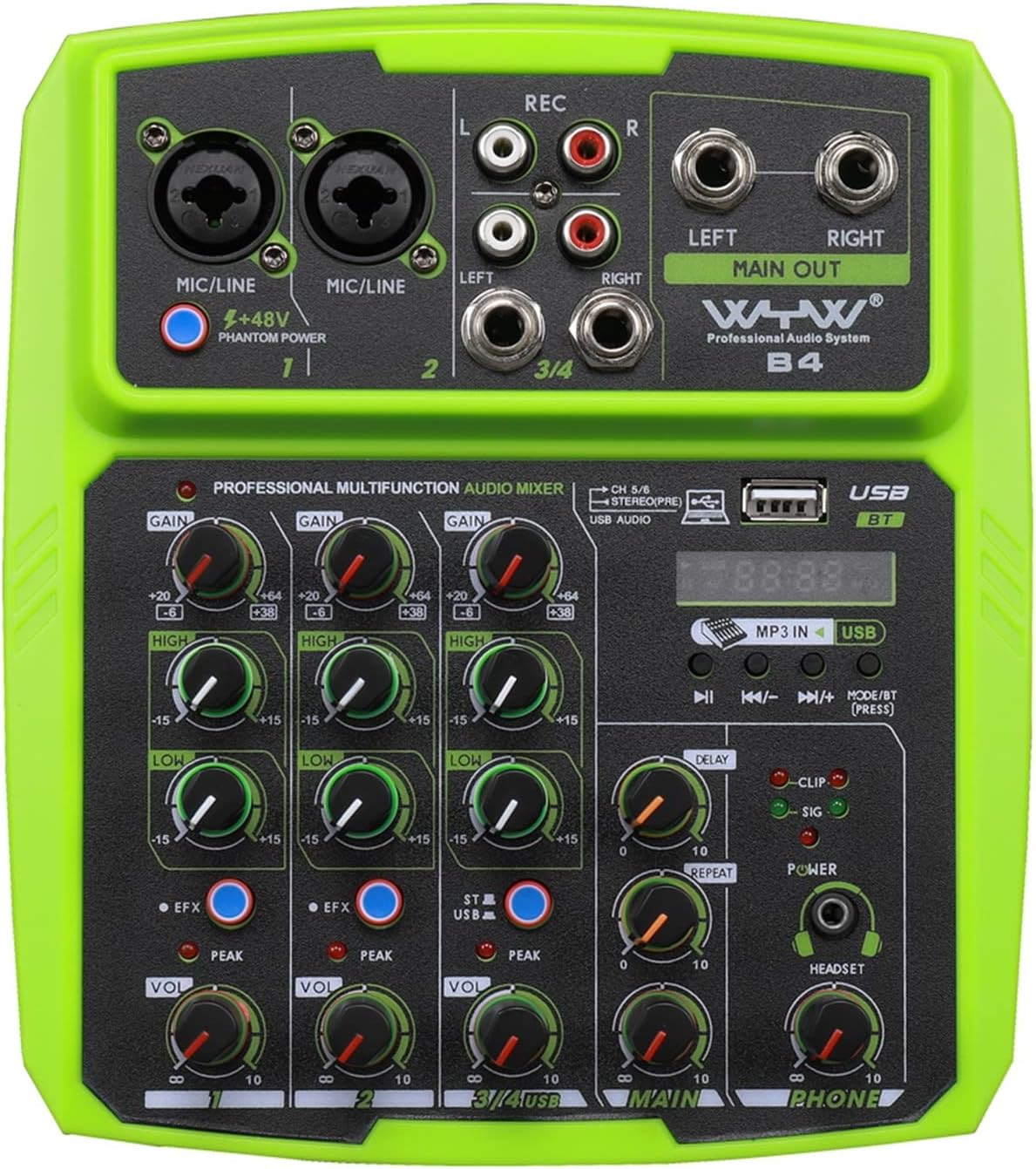 Digital Audio Mixer B4/B6 4/6 channel mixer outdoor conference audio