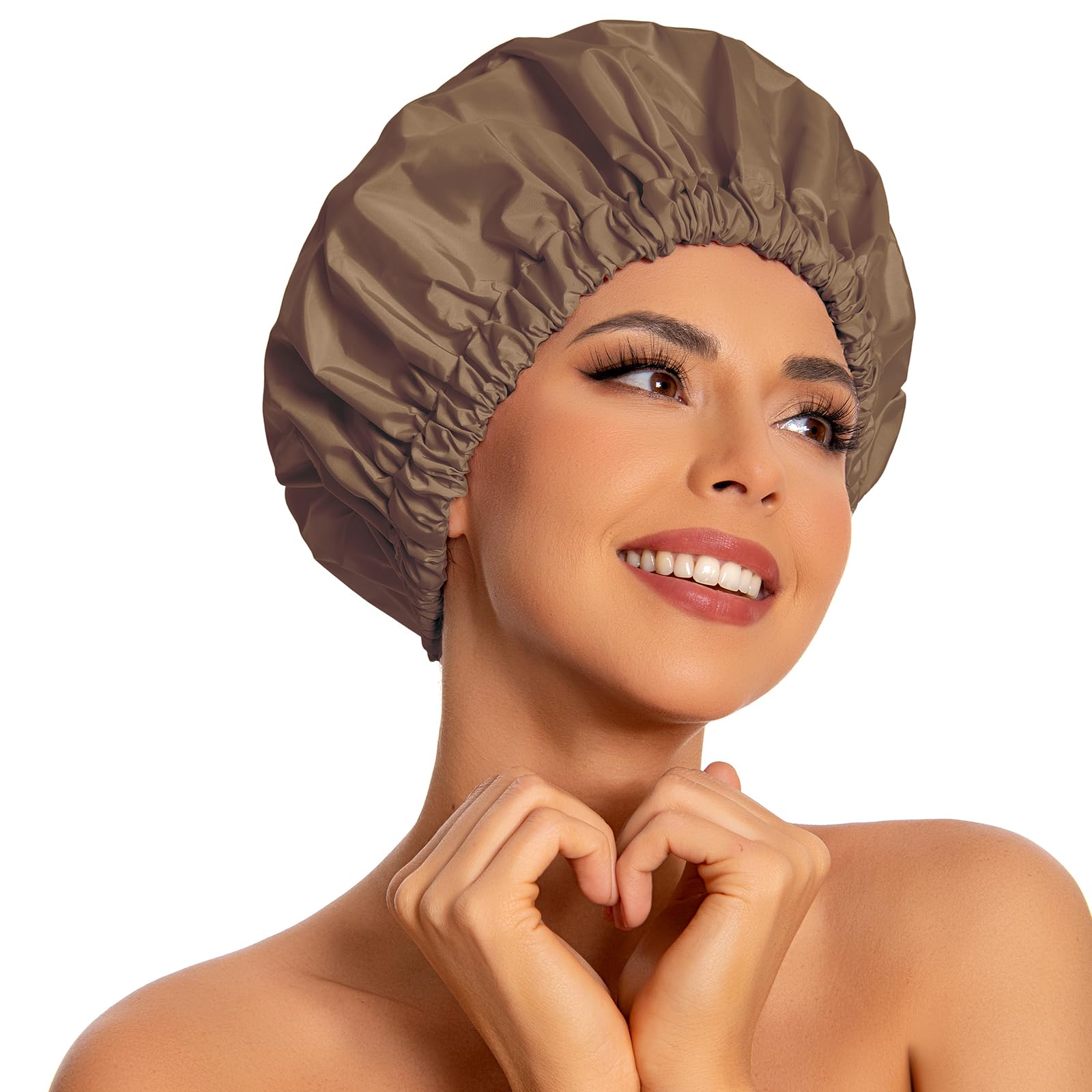 Reusable Shower Caps for Women - Waterproof & Dry Hair -8