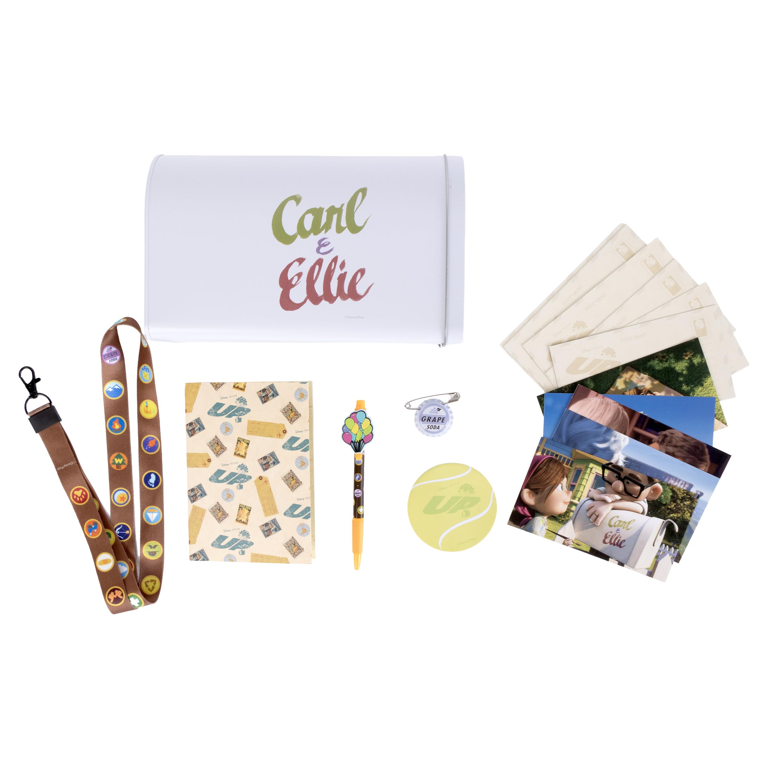 Disney Pixar Zestaw Prezentowy dla Dzieci i Fanów - Welcome Box Jeden rozmiar z zeszytem, długopisem, smyczą, karteczkami samoprzylepnymi i akcesoriami, oficjalna licencja, powrót do szkoły