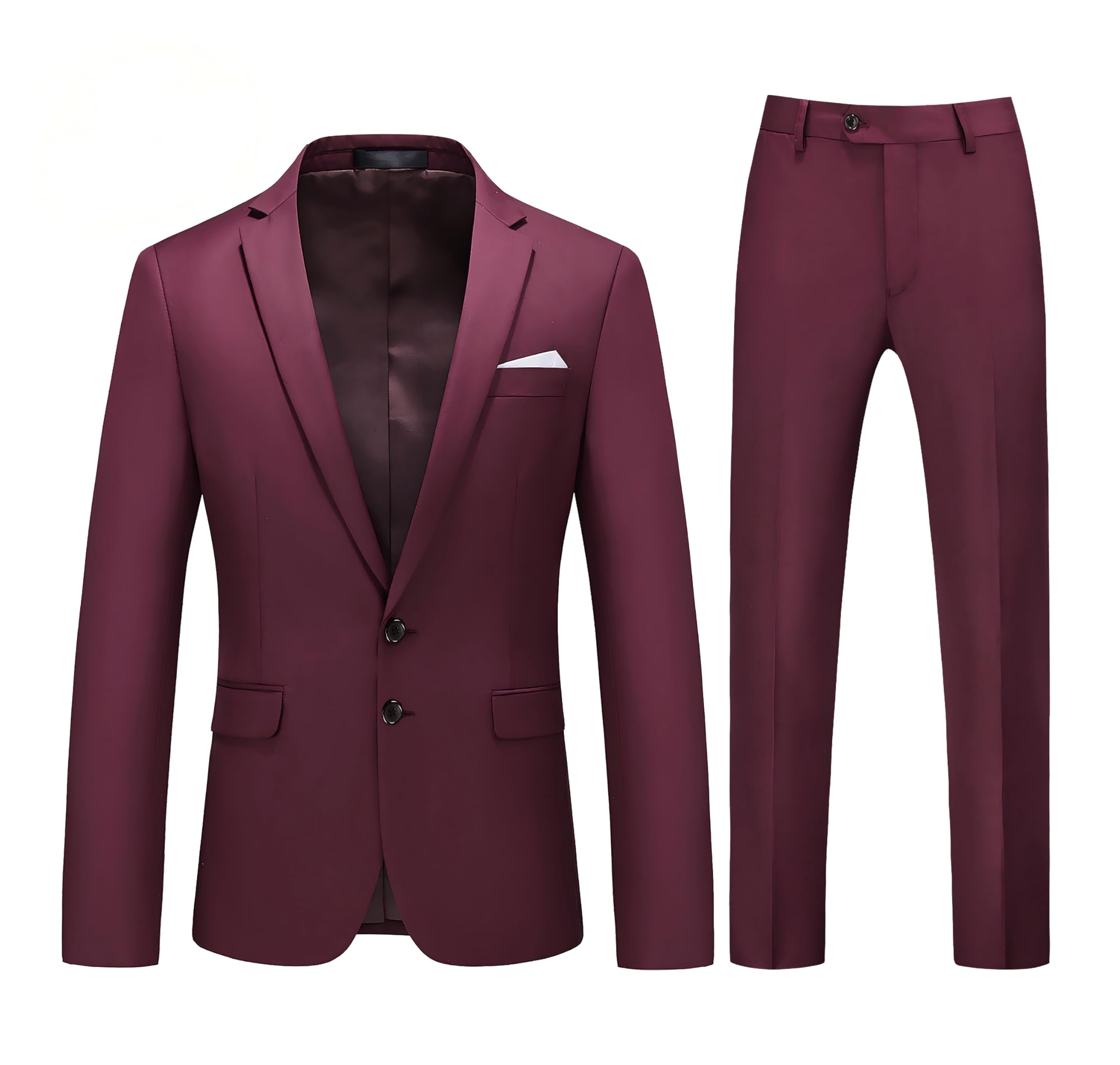 MOGU Abito da uomo slim fit, 2 pezzi, per ballo di fine anno, lavoro, matrimonio, danza (giacca + pantaloni)